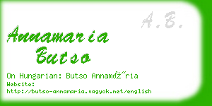 annamaria butso business card